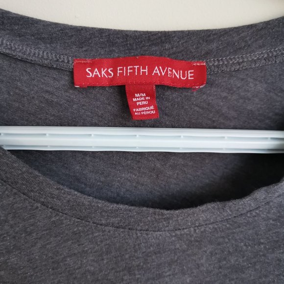 Saks Fifth Avenue - Women grey t-shirt - Size M - Picture 2 of 4